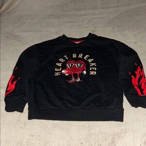 Heart Breaker Black Crewneck Sweater